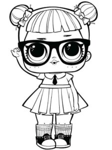 Desenho de Desenho Lol Surprise Para Colorir Estudiosa