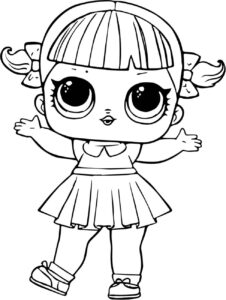 Desenho de Desenho Lol Surprise Para Colorir Line Dancer A4