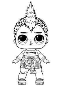 Desenho de Desenho Lol Surprise Para Colorir Punk