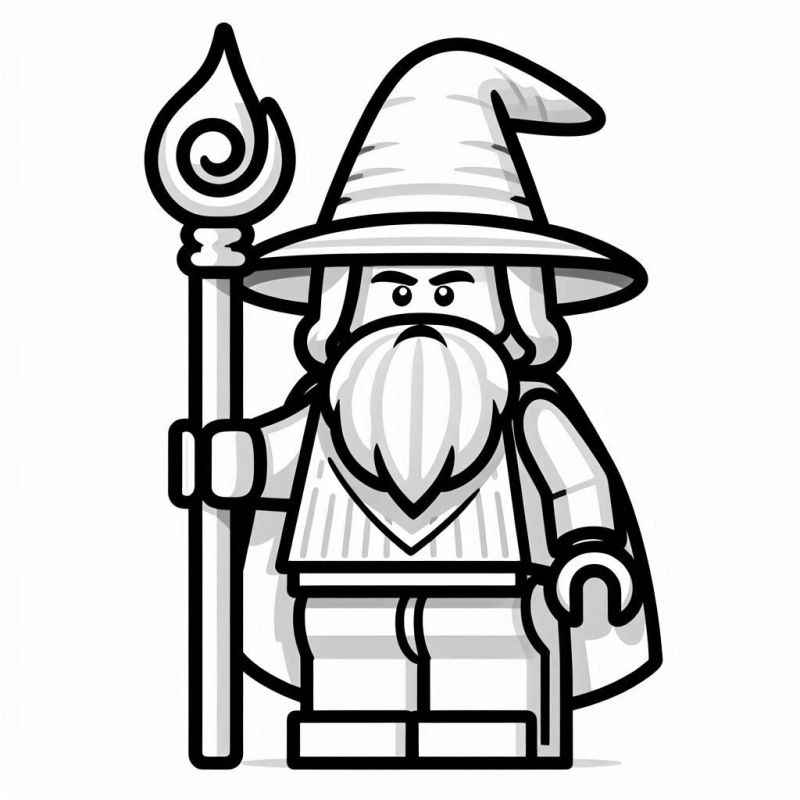 Desenho de Desenho Mago Lego Feiticeiro Colorir