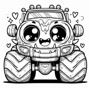 Desenho de Desenho Monster Truck Antropomorfico