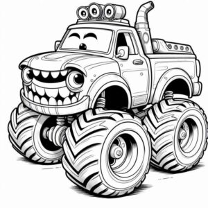 Desenho de Desenho Monster Truck Antropomorfizado