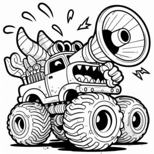 Desenho de Desenho Monster Truck Caricatural