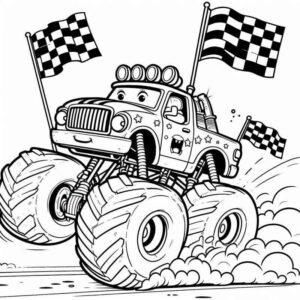 Desenho de Desenho Monster Truck Cartunesco