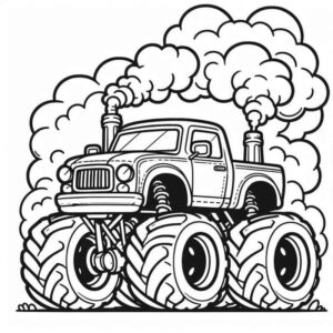 Desenho de Desenho Monster Truck Colorir