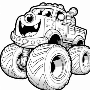 Desenho de Desenho Monster Truck Divertido