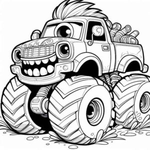 Desenho de Desenho Monster Truck Estilizado 1