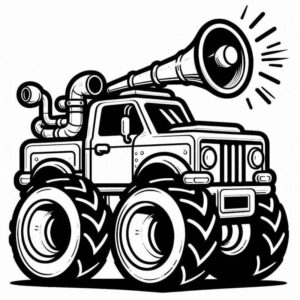 Desenho de Desenho Monster Truck Estilizado
