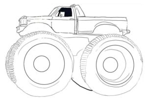 Desenho de Desenho Monster Truck Imprimir 011
