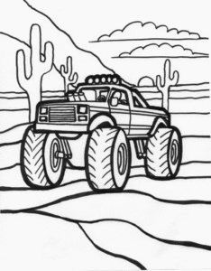 Desenho de Desenho Monster Truck Imprimir 09