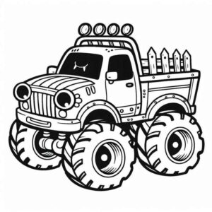 Desenho de Desenho Monster Truck Robusto