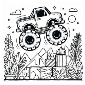 Desenho de Desenho Monster Truck Saltando