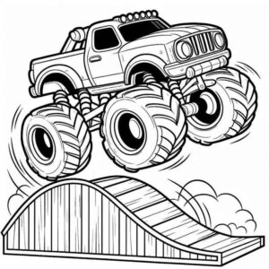 Desenho de Desenho Monster Truck Salto