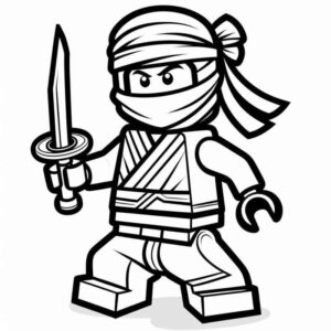 Desenho de Desenho Ninja Lego Para Colorir