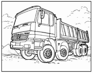 Desenho de Desenho Paga Para Colorir De Caminhao 3