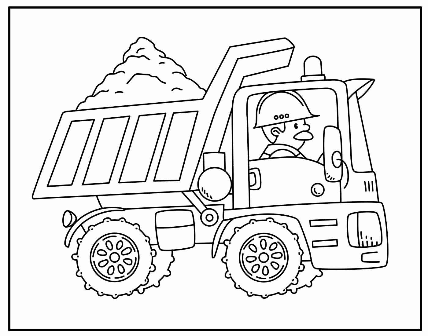 Desenho de Desenho Paga Para Colorir De Caminhao 6