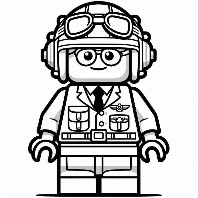 Desenho de Desenho Piloto Lego Para Colorir