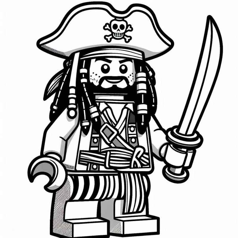 Desenho de Desenho Pirata Lego