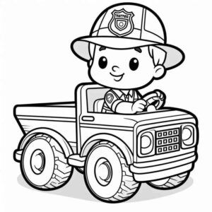 Desenho de Desenho Policial Caminhao Colorir
