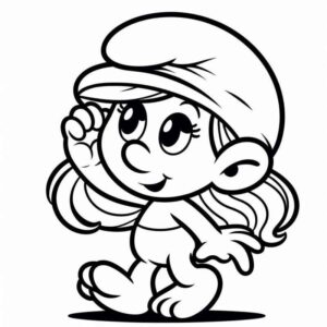 Desenho de Desenho Smurf Fofo Expressivo