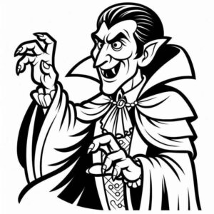 Desenho de Desenho Vampiro Dracula Colorir