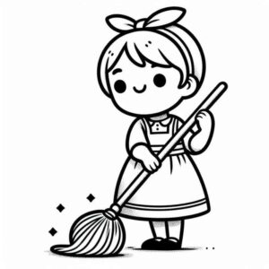 Desenho de Desenho Zeladora Colorir