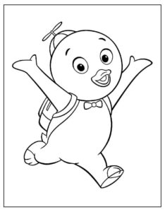 Desenho de Desenhos Backyardigans Pablo Para Colorir Correndo