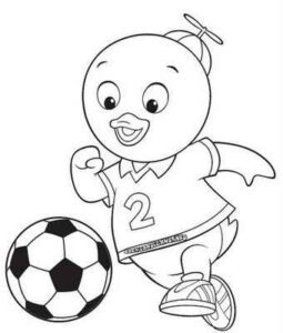 Desenho de Desenhos Backyardigans Pablo Para Colorir Futebol