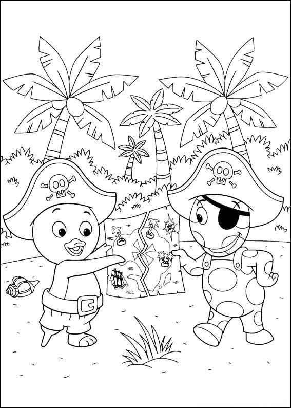 Desenho de Desenhos Backyardigans Para Colorir Caca Ao Tesouro