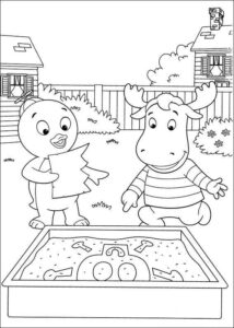 Desenho de Desenhos Backyardigans Para Colorir Caixa De Areia