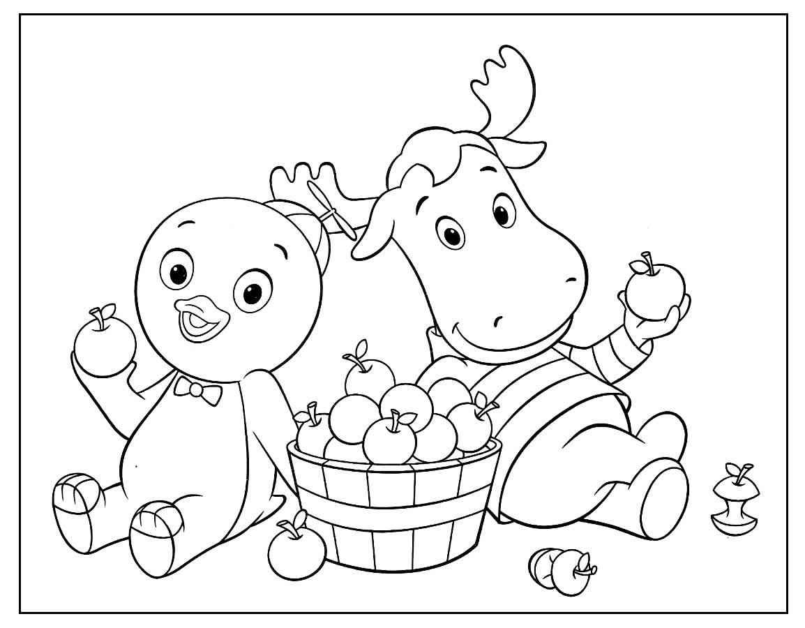 Desenho de Desenhos Backyardigans Para Colorir Comendo