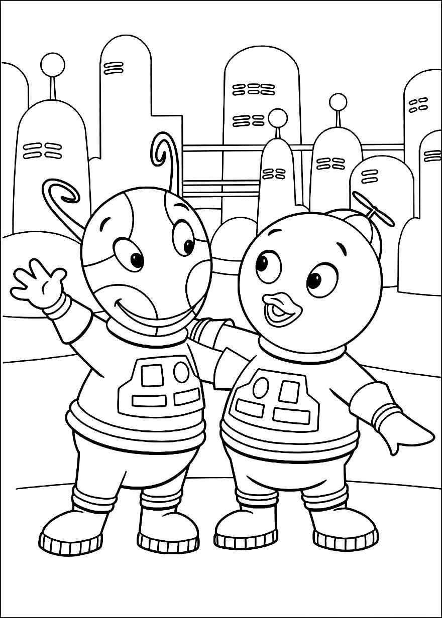 Desenho de Desenhos Backyardigans Para Colorir Conversando