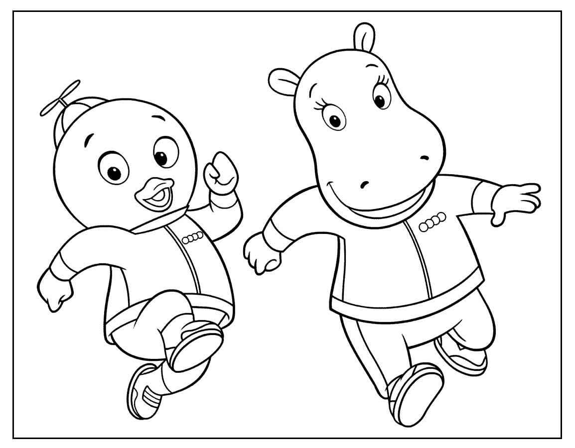 Desenho de Desenhos Backyardigans Para Colorir Correndo
