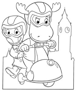 Desenho de Desenhos Backyardigans Para Colorir Moto