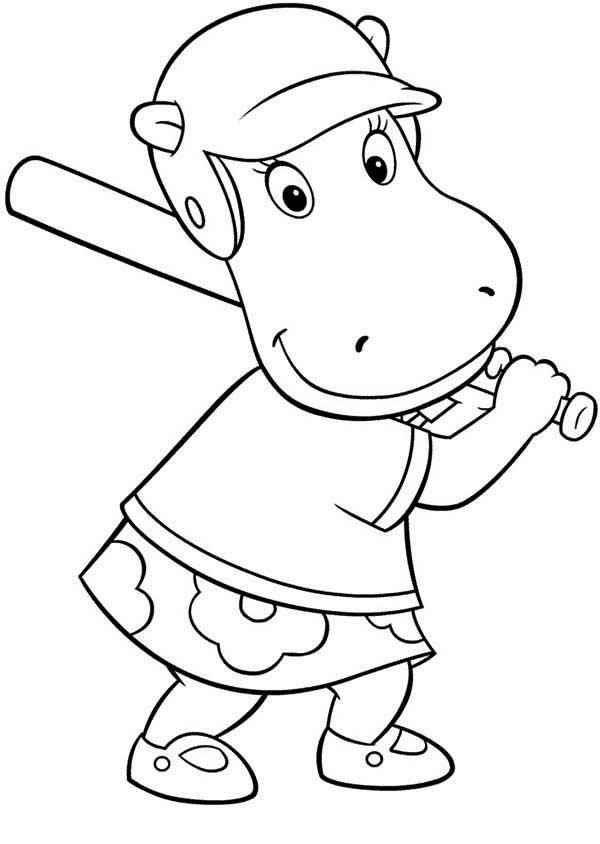 Desenho de Desenhos Backyardigans Tasha Para Colorir Baseball