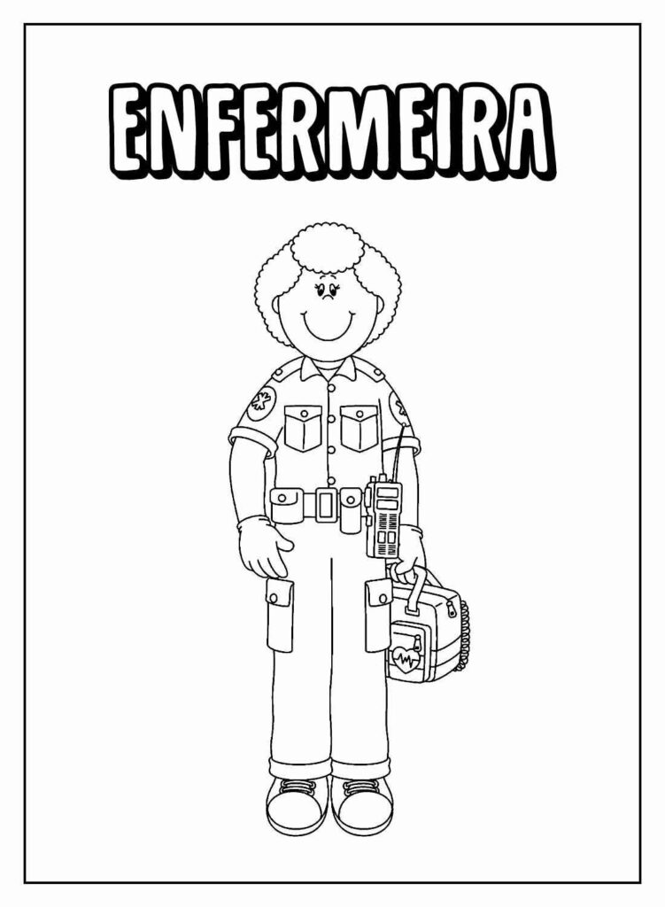 Desenhos de Profissões para Imprimir e Colorir