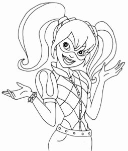 Desenho de Desenhos De Arlequina Para Colorir 1