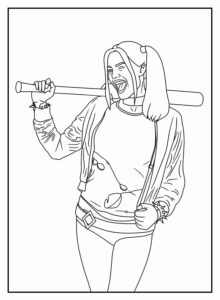 Desenho de Desenhos De Arlequina Para Colorir 11