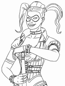 Desenho de Desenhos De Arlequina Para Colorir 18