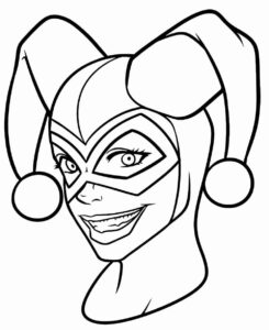 Desenho de Desenhos De Arlequina Para Colorir 2