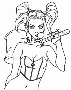 Desenho de Desenhos De Arlequina Para Colorir 20