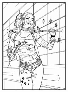 Desenho de Desenhos De Arlequina Para Colorir 21