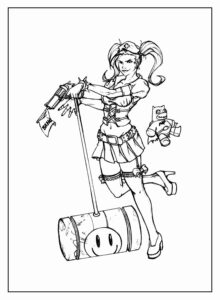 Desenho de Desenhos De Arlequina Para Colorir 27