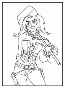 Desenho de Desenhos De Arlequina Para Colorir 30