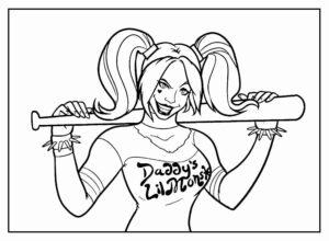 Desenho de Desenhos De Arlequina Para Colorir 5