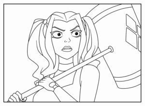 Desenho de Desenhos De Arlequina Para Colorir 6