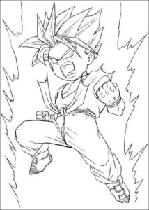 Desenho de Desenhos Para Colorir Dragon Ball Z Kid Trunks Ssj 1