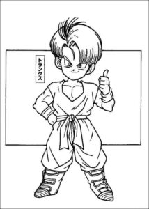Desenho de Desenhos Para Colorir Dragon Ball Z Trunks Crianca