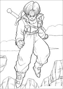 Desenho de Desenhos Para Colorir Dragon Ball Z Trunks Futuro