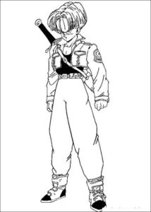 Desenho de Desenhos Para Colorir Dragon Ball Z Trunks Futuro Espada